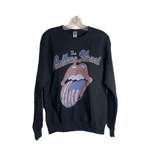 NWOT Black Rolling Stones “American Tour” Hot Lips Sweatshirt Size Small